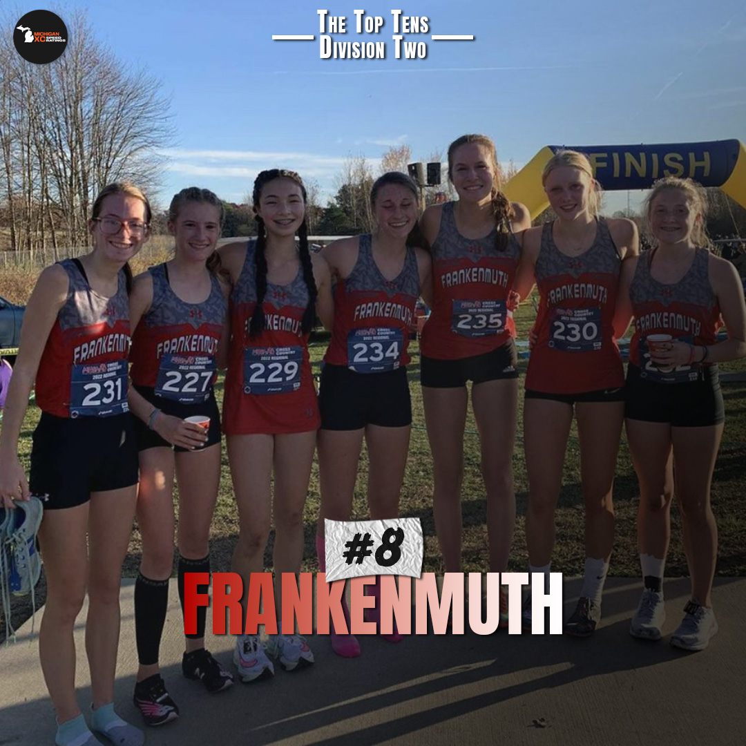 The Top Tens Division 2 Girls 8 Michigan XC Speed Ratings